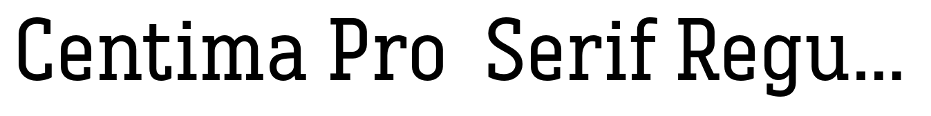 Centima Pro  Serif Regular